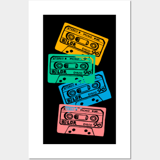 Retro Audio Cassette Tapes - Vintage Mix Tapes Posters and Art